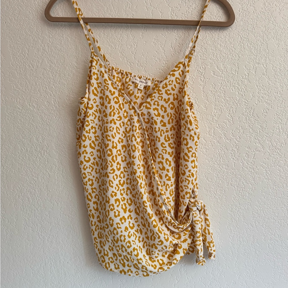 Leopard Print Wrap Top